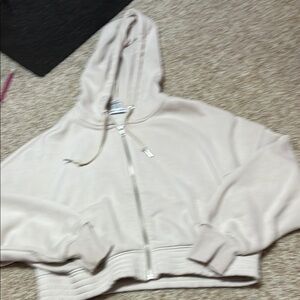 Adidas Beige Hoodie Jacket